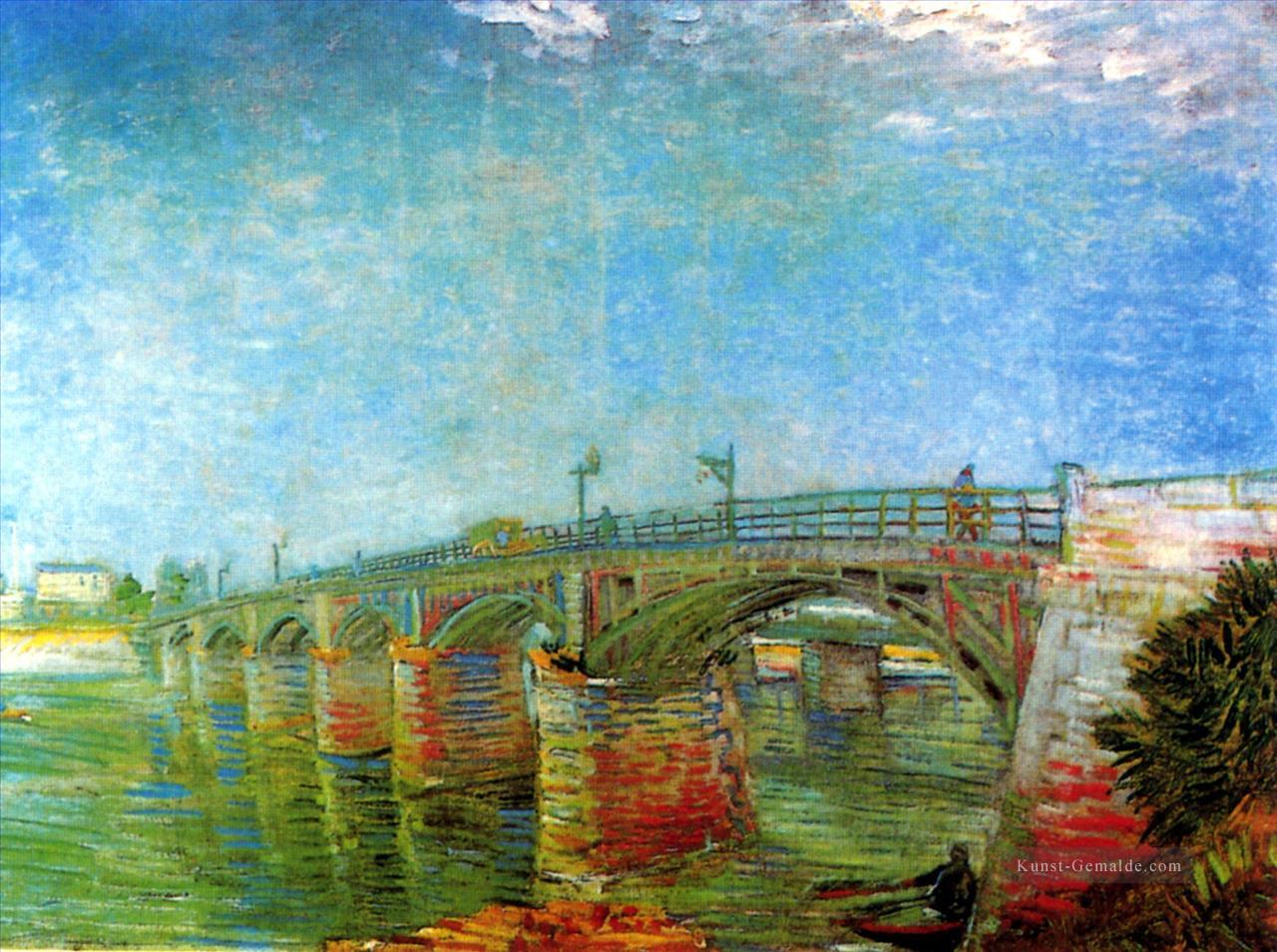Die Seine Brücke bei Asnieres Vincent van Gogh Landschaften Bach Ölgemälde